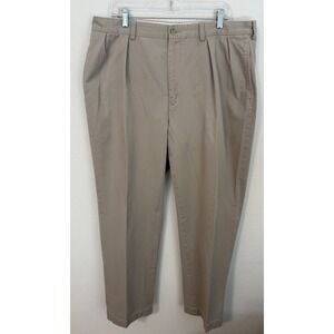 VTG Polo Ralph Lauren Andrew Pleated Pants Trousers Mens 38x34 Khaki Tan Preppy